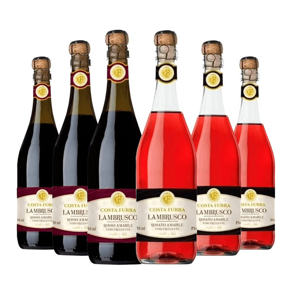 Kit 6 Garrafas Costa Furra Lambrusco Tinto e Rosé