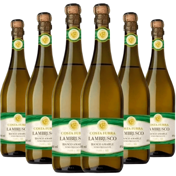 Kit 6 Garrafas Costa Furra Lambrusco Branco