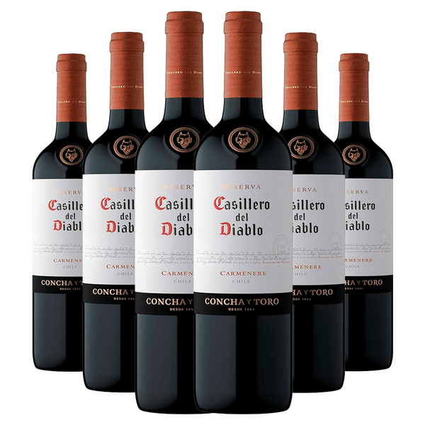 Kit 6 Garrafas Concha Y Toro Casillero Del Diablo Carménère