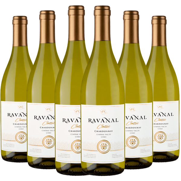 Kit Vinho Ravanal Chardonnay Com 6 Garrafas