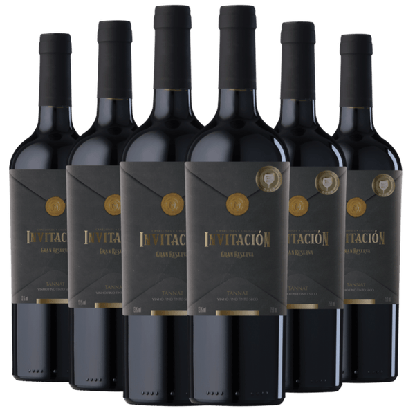 Kit 6 Garrafas Invitación Gran Reserva Tannat