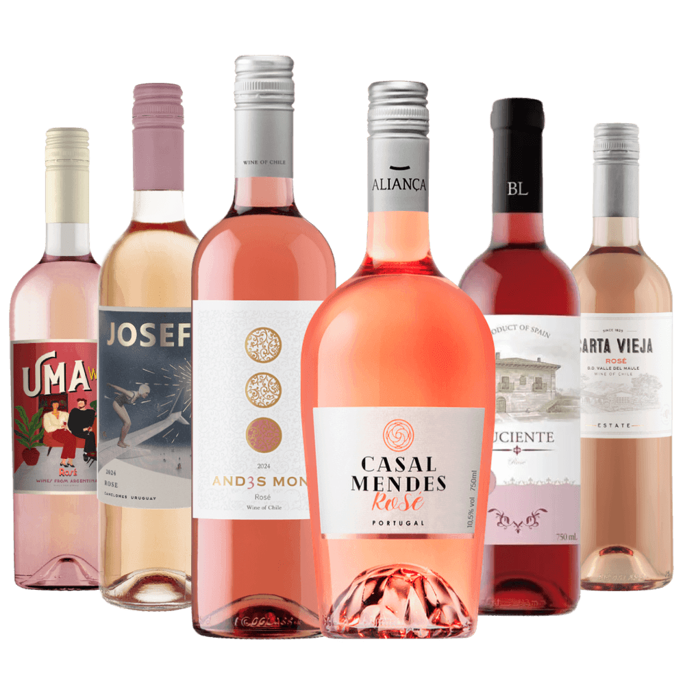 Kit 6  Vinhos Rosés do Mundo