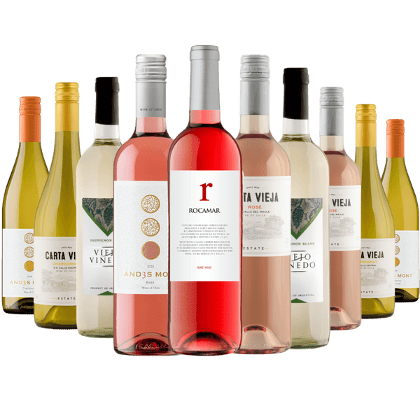 Kit 10 Vinhos Brancos e Rosés Especial
